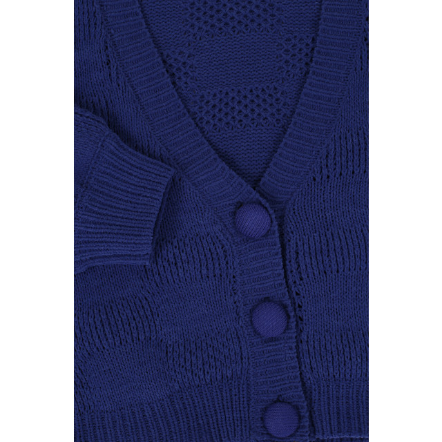 Looxs Revolution Vestje violet blue chenille ajour voor meisjes in de kleur 2311-5326-185 large