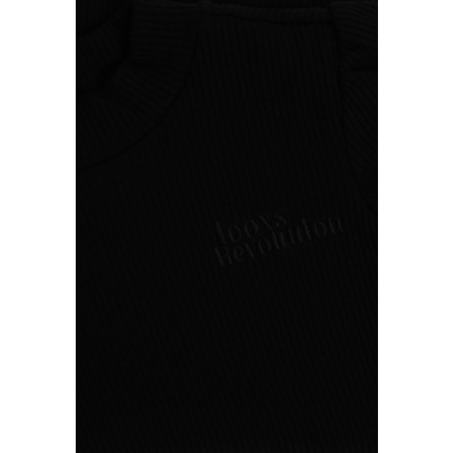 Looxs Revolution T-shirt slub jersey black  voor meisjes in de kleur 2301-5414-090 large