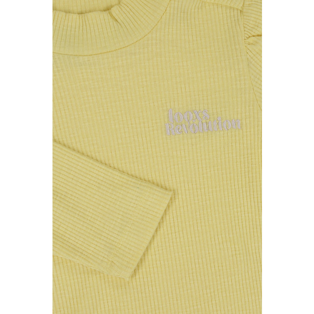 Looxs Revolution Top slub jersey limoncello voor meisjes in de kleur 2301-5410-513 large