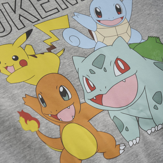 Minymo Jongens shirt pokemon licht grijze melange 6472-1231 large