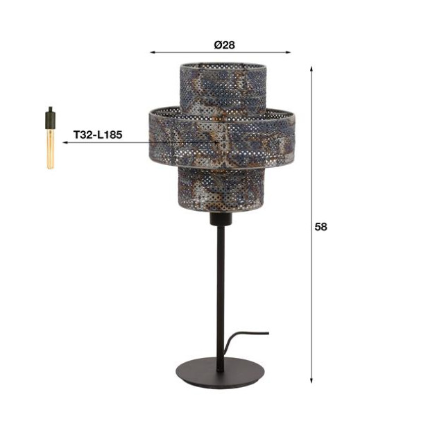 Hoyz tafellamp 1l lantern bruin 2846279 large