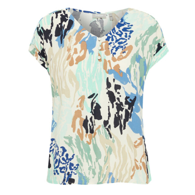 Fransa Blouse 20613663 brook green aop 20613663 - Brook Green aop large