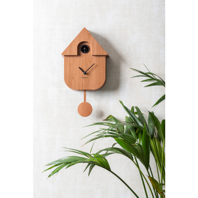 Karlsson wandklok modern cuckoo donker hout 2843756 large