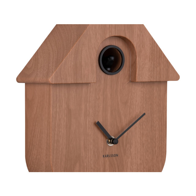 Karlsson wandklok modern cuckoo donker hout 2843756 large