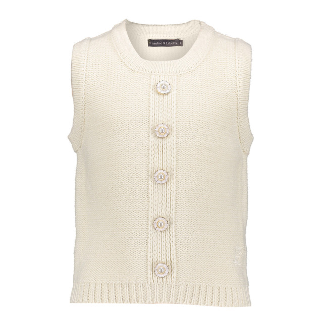 Frankie & Liberty Meisjes gilet gebreid kara - FL23718-10. Classic Sand large