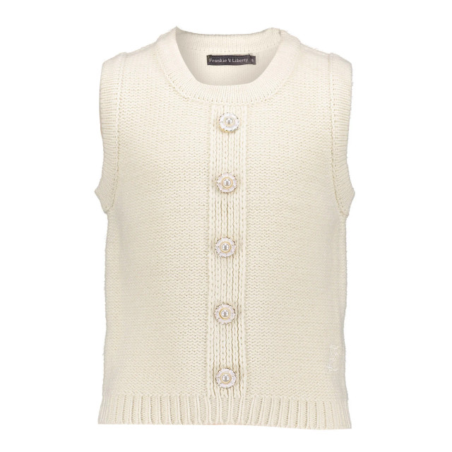 Frankie & Liberty Meisjes gilet gebreid kara - FL23718-10. Classic Sand large