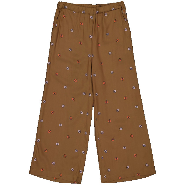 Quapi Meisjes broek aaltje aop bloemen W231 - Q-AALTJE - AOP BROWN large