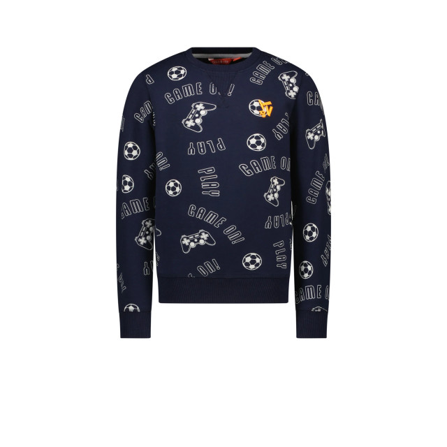 TYGO & vito Jongens sweater aop jesse navy X308-6325-190 large