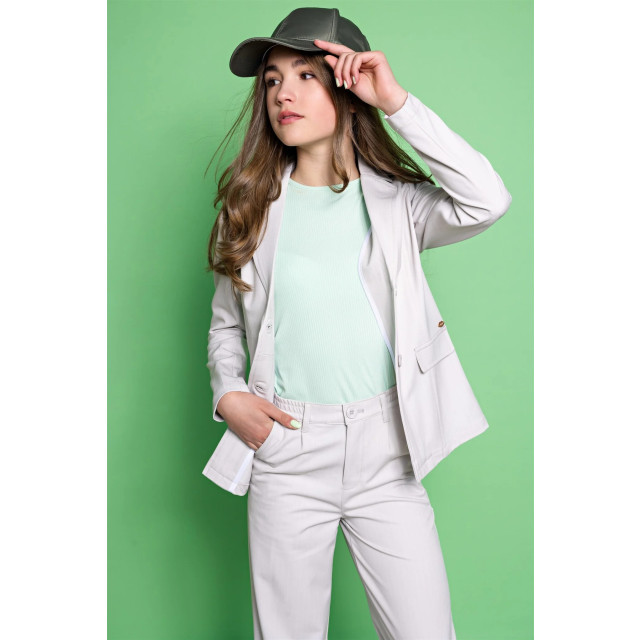 NoBell Meisjes blazer jasje krijtstreep bella grijs Q312-3300-024 large