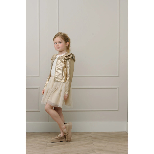 Le Chic Meisjes nep leren jasje arlyn champagne C312-5120-421 large