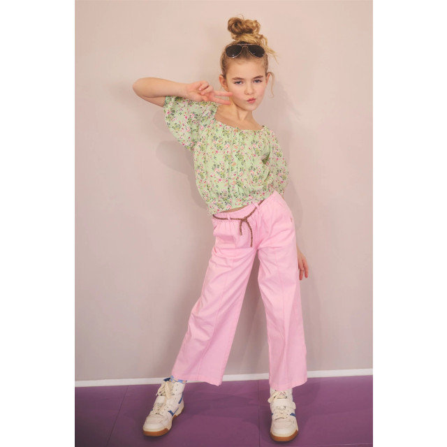 NoNo Meisjes broek palazzo sayla cotton candy N402-5606-264 large