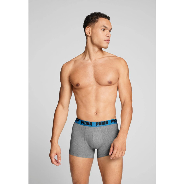 Puma Basic boxer 2-pack 701226387 019 grey melange/ speed 701226387 019GreyMelangeSpeedBlue large