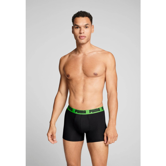 Puma Basic boxer 2-pack 701226387 018 / green 701226387 018black/green large