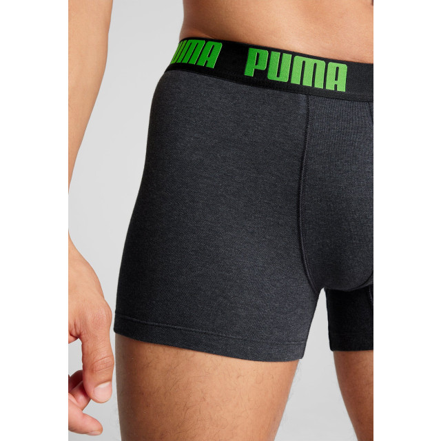 Puma Basic boxer 2-pack 701226387 018 / green 701226387 018black/green large