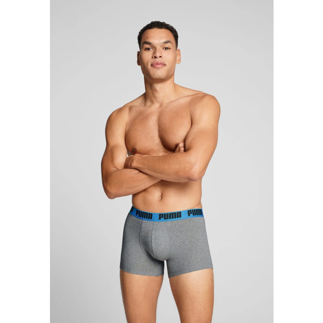 Puma Basic boxer 2-pack 701226387 019 grey melange/ speed 701226387 019GreyMelangeSpeedBlue large