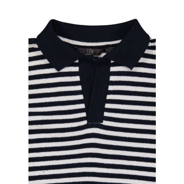 Levv Jongens polo t-shirt marlon aop blue stripe 149854108 large