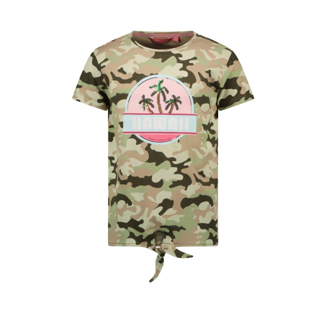 TYGO & vito Meisjes t-shirt aop hawaii army X203-5416-375 large