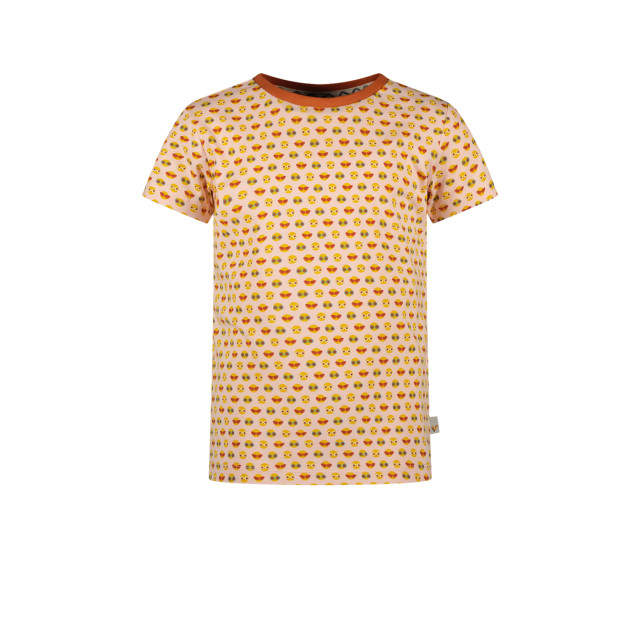 Moodstreet Meisjes t-shirt smiley aop licht M203-5404-252 large