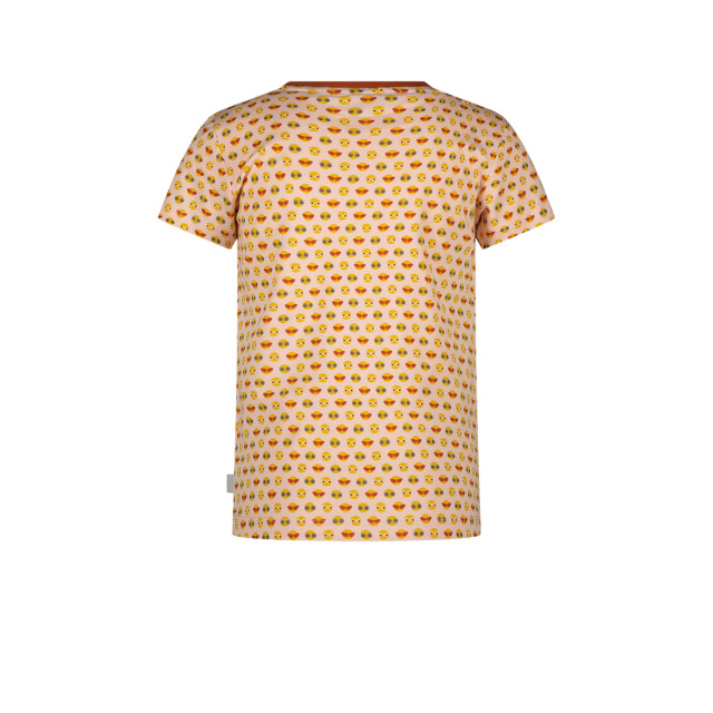 Moodstreet Meisjes t-shirt smiley aop licht M203-5404-252 large