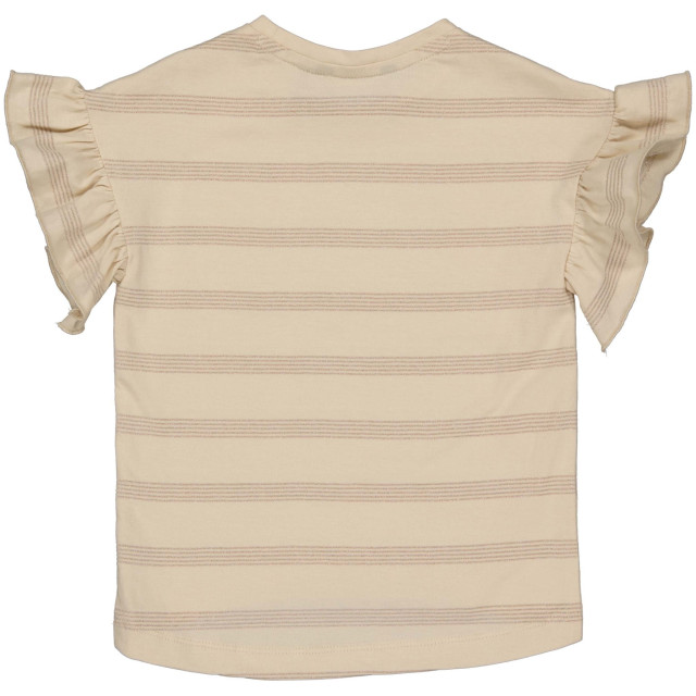 Levv Meisjes t-shirt eslien aop creme streep LESLIENS232 - AOP CR STR large