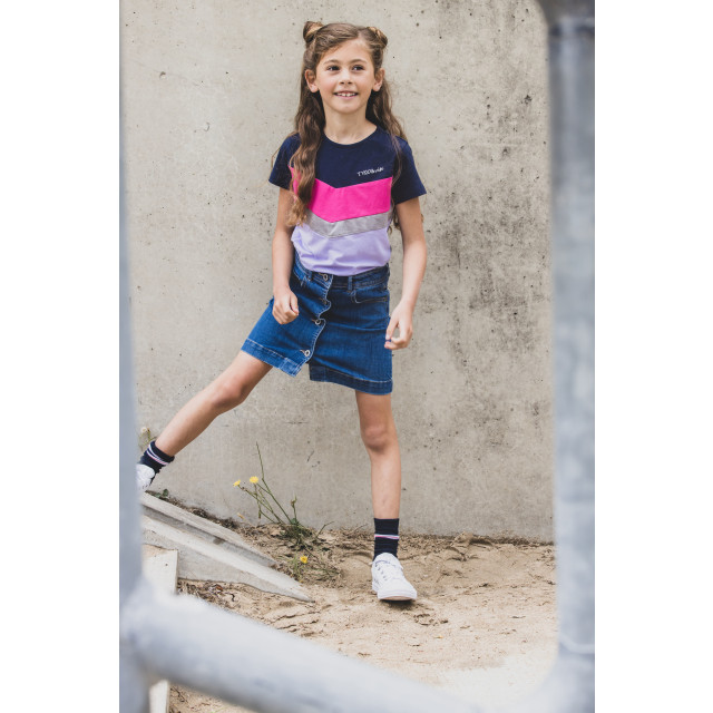 TYGO & vito Meisjes t-shirt colorblock navy X302-5423-190 large