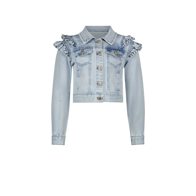 Le Chic Meisjes spijkerjasje ruffels ally licht denim C312-5180-816 large