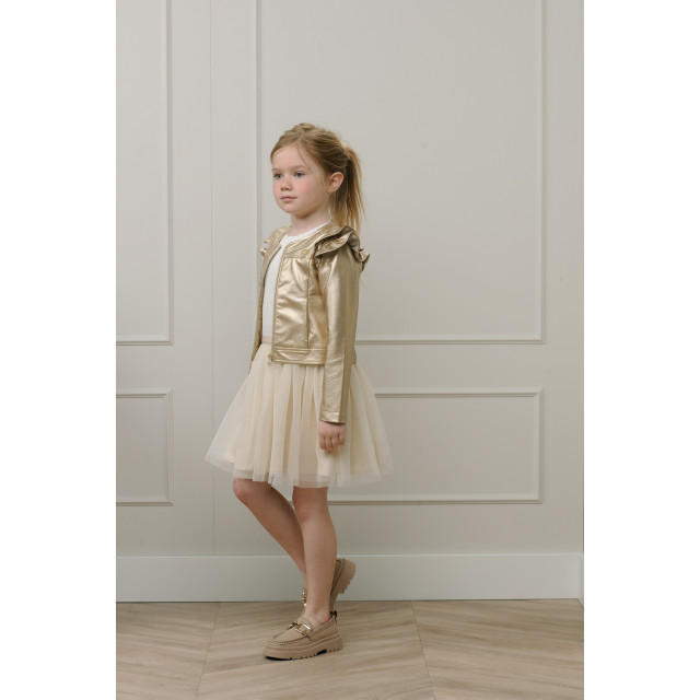 Le Chic Meisjes nep leren jasje arlyn champagne C312-5120-421 large