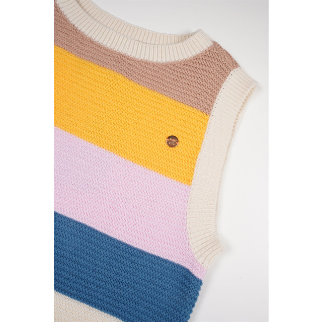 NoNo Meisjes spencer cropped gebreid kosmic pearled wit N402-5306-020 large