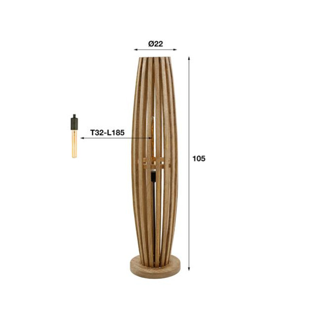 Hoyz vloerlamp orbit 2l massief mango naturel m 2911541 large