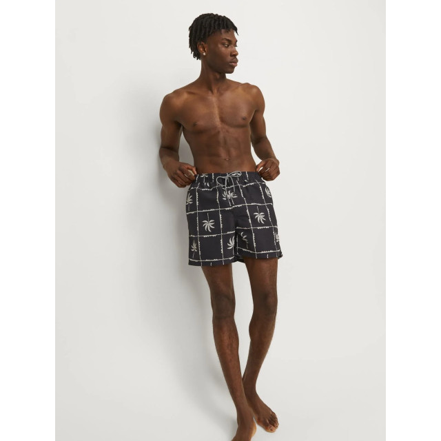 Jack & Jones Heren zwemshort oceanday print 12257049-BLACK large