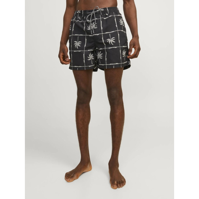 Jack & Jones Heren zwemshort oceanday print 12257049-BLACK large