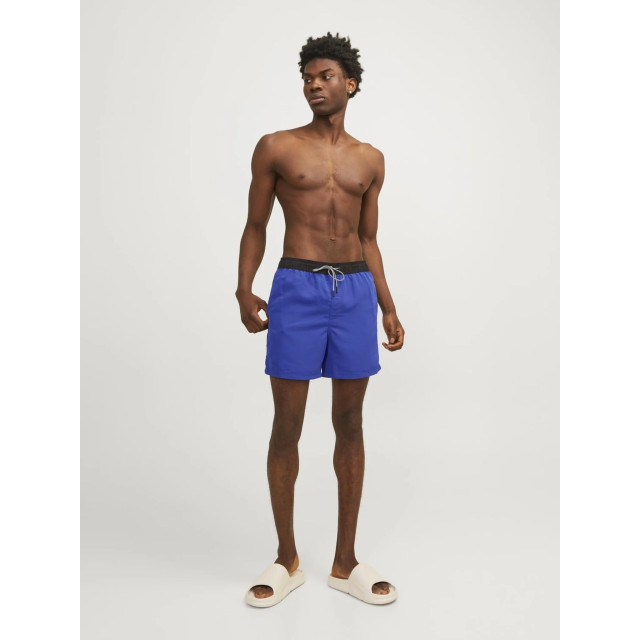 Jack & Jones Heren zwemshort jjswim black tape blauw 12253129-Bluing large