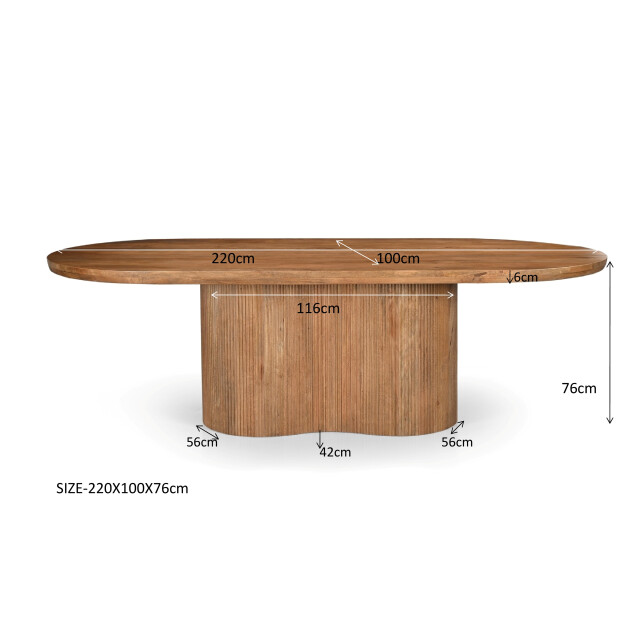 Livingfurn eetkamertafel sevilla 220cm mangohout 2834849 large