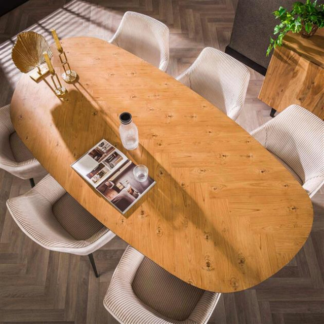 Hoyz eetkamertafel 215 organisch gerecycled teakhout fineer 2917025 large