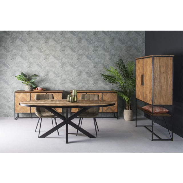 Livingfurn eetkamertafel accent ovaal teak hout 240cm - 2058541 large