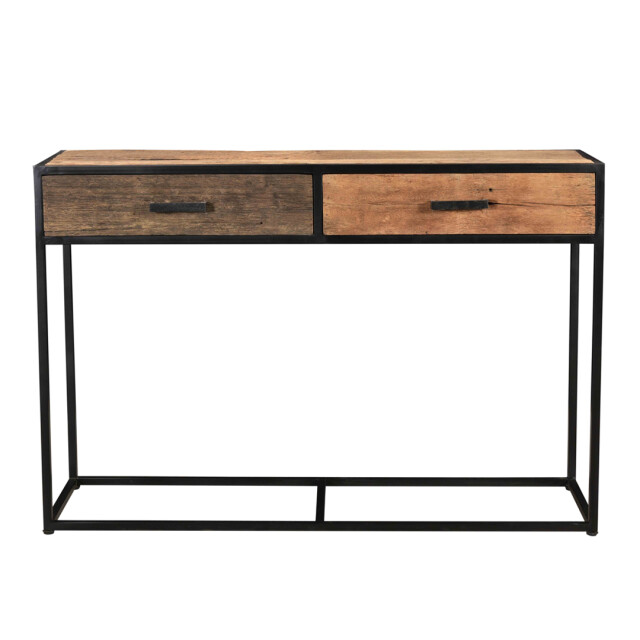 Livingfurn wandtafel dakota dr 120 cm riverwood / gecoat staal 2058848 large