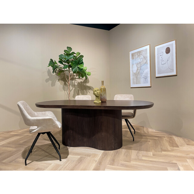 Livingfurn eetkamertafel sevilla brown 220cm mangohout 2834861 large