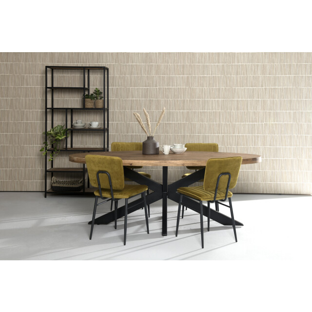 Brix ovale eetkamertafel mangohout 180cm - 2059094 large