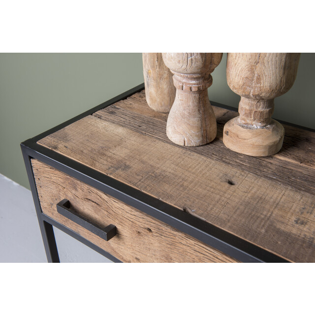 Livingfurn wandtafel dakota dr 120 cm riverwood / gecoat staal 2058848 large
