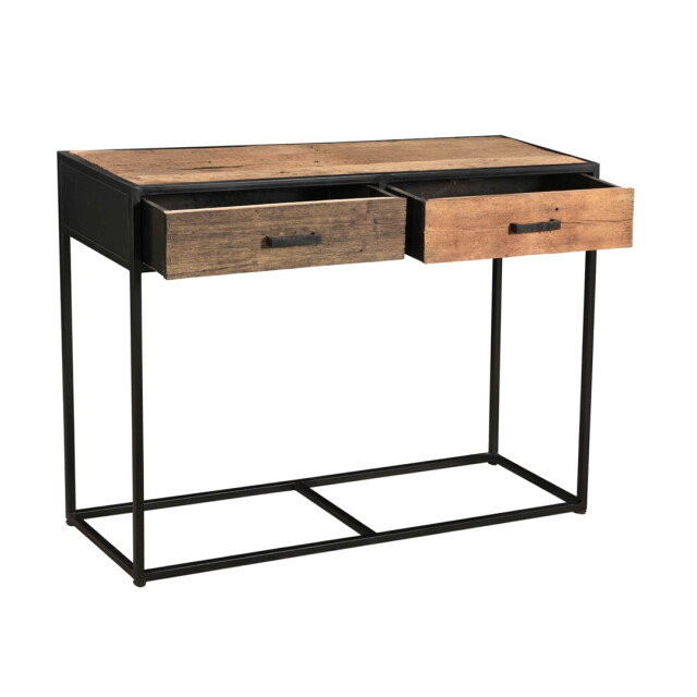 Livingfurn wandtafel dakota dr 120 cm riverwood / gecoat staal 2058848 large