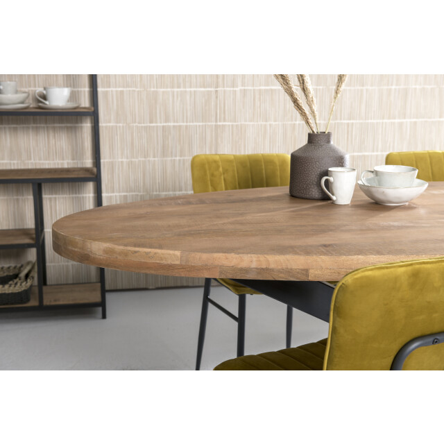 Brix ovale eetkamertafel mangohout 180cm - 2059094 large