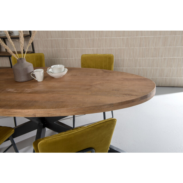 Brix eetkamertafel ovaal 210 cm mangohout - 2058640 large
