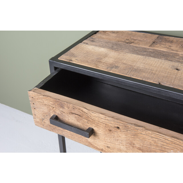 Livingfurn wandtafel dakota dr 120 cm riverwood / gecoat staal 2058848 large