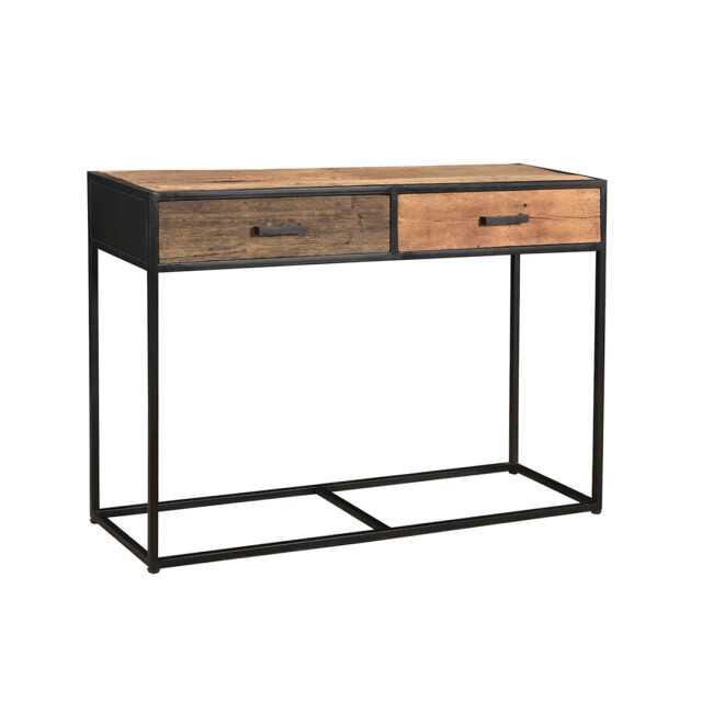 Livingfurn wandtafel dakota dr 120 cm riverwood / gecoat staal 2058848 large