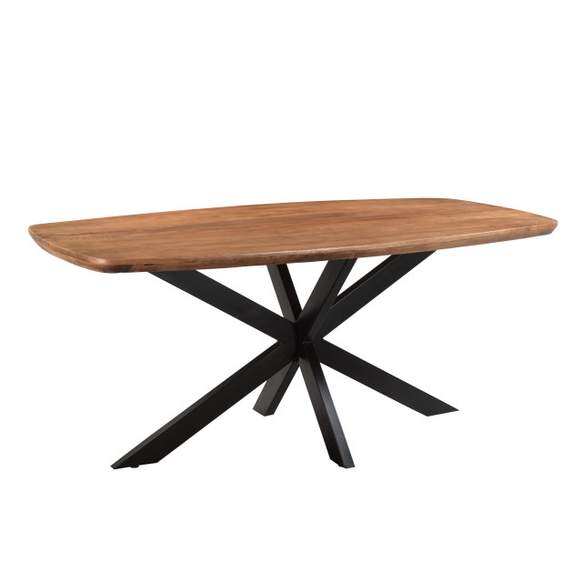 Livingfurn eetkamertafel jesper danish oval 180cm mangohout / gecoat staal 2638566 large