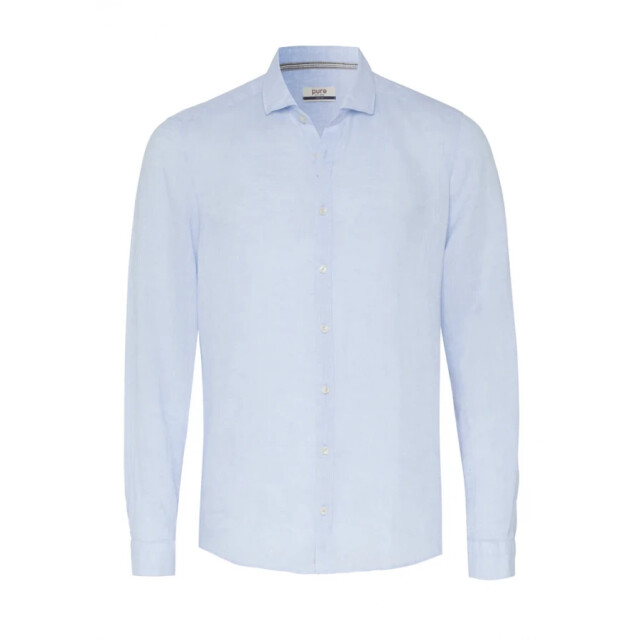 Pure 3805-21110 102 plainlight blue heren linnen overhemd lange mouw 102 PlainLight Blue/3805-21110 large