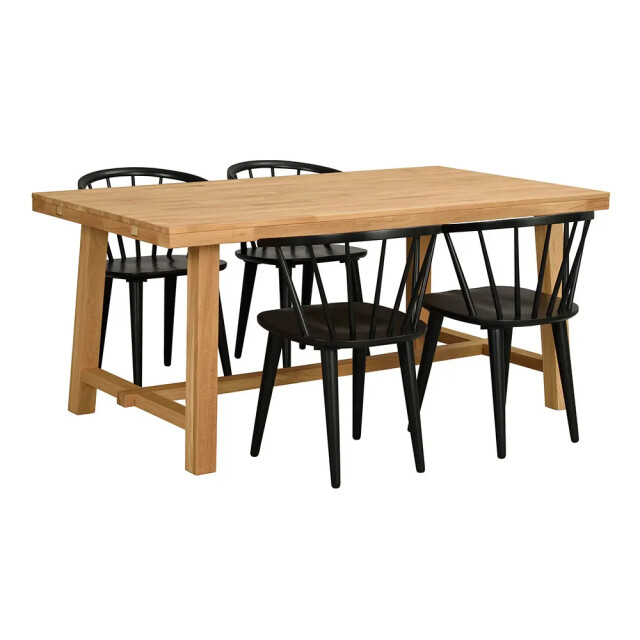 Rowico Home Brooklyn verlengbare houten eettafel naturel 170 x 95 cm 2028725 large
