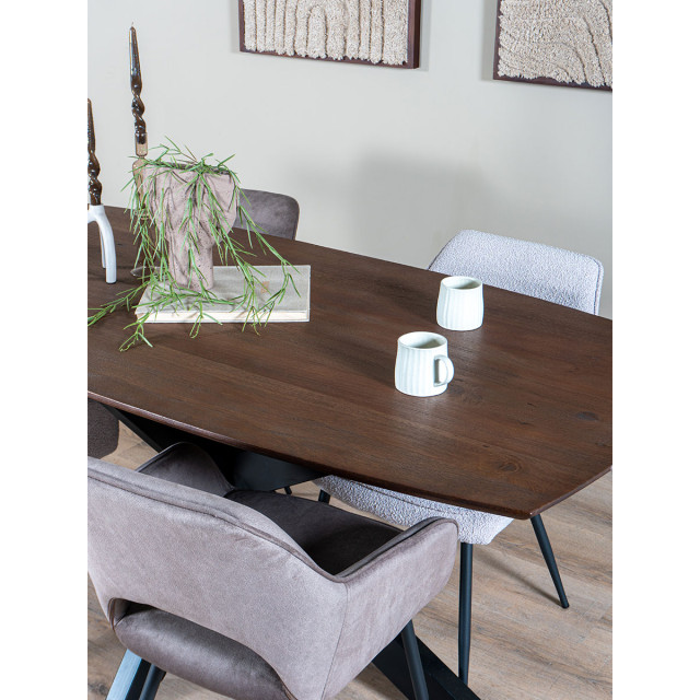 Home67 Eettafel felix espresso mangohout 220 x 100 cm 2881146 large