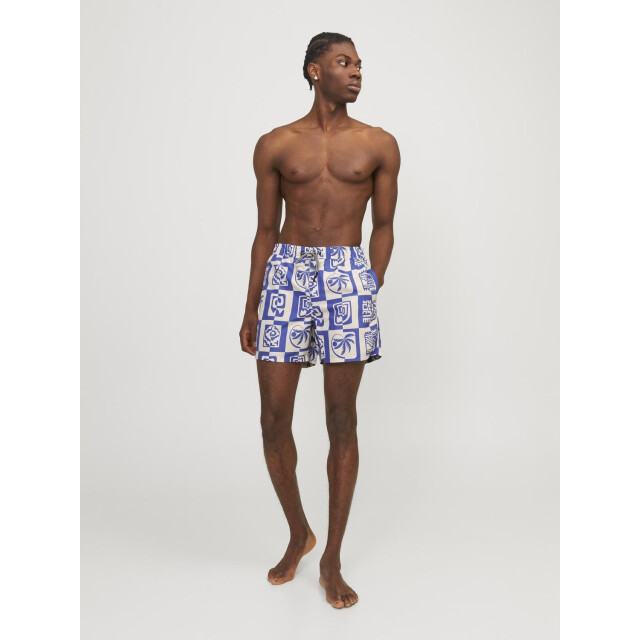 Jack & Jones Heren zwemshort oceanday print blauw 12257049-BLUE large