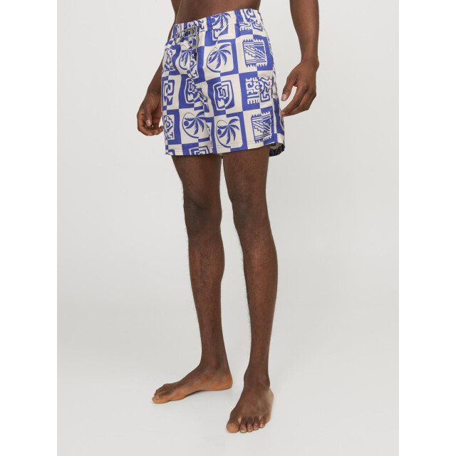 Jack & Jones Heren zwemshort oceanday print blauw 12257049-BLUE large